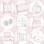 Arquivo Encadernação Baby Monograma Floral