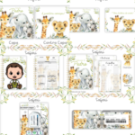 Arquivo Encadernação Baby Safari Aquarela