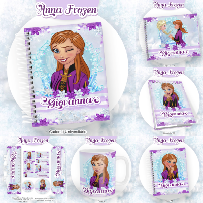 05-Anna-Frozen Arquivo Combo Escolar Anna Frozen - Imagem 1