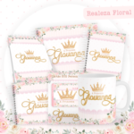 Arquivo Encadernação Baby Floral Realeza