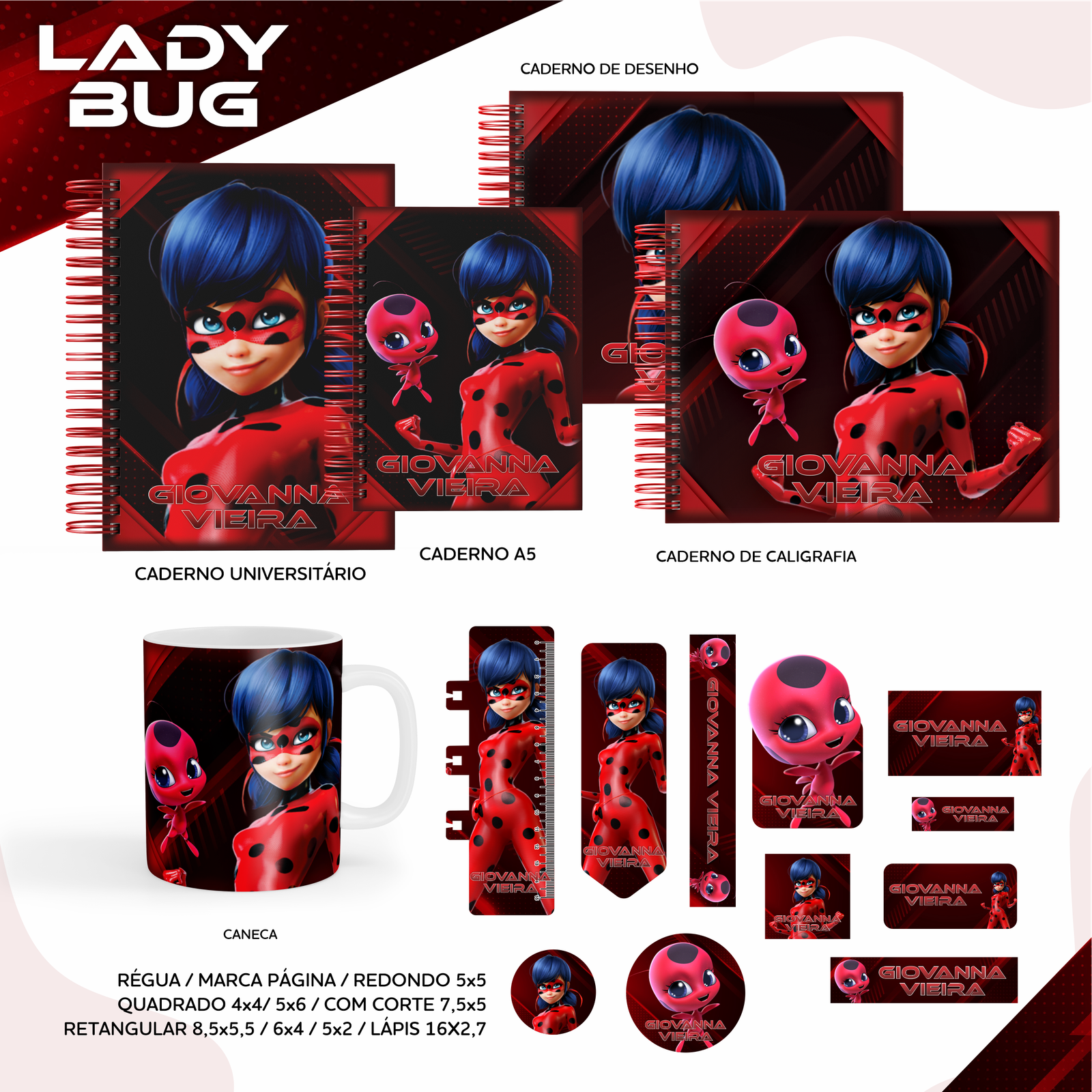 07-LADY-BUG Arquivo Combo Escolar LADY BUG - Imagem 1