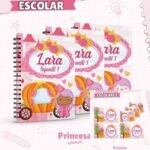 Arquivo Capa e Etiqueta Escolar Princesa