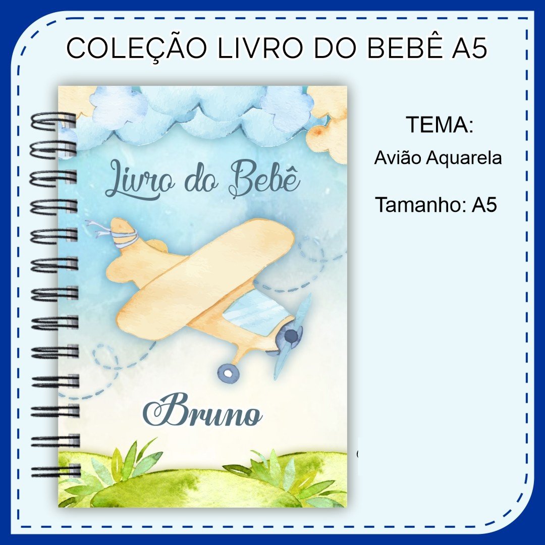 1 -AVIÃO Arquivo Capa Livro do Bebê AVIÃO - Imagem 1