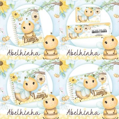 1-Abelhinha-1 Arquivo Encadernação Baby Abelhinha - Imagem 1