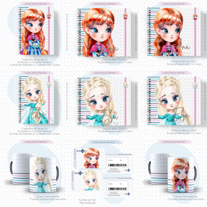 1 - Ana e Frozen. Arquivo Encadernação Baby Ana e Frozen. - Imagem 1