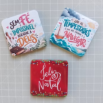Arquivo Natal Bottons Quadrado - Editável no Canva