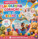 Arquivo Dia das Crianças Coração Bolsinha Acetato