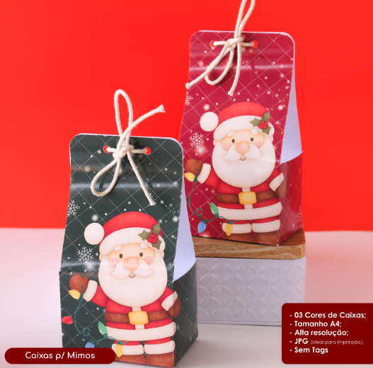 1-Caixa Porta Mimos Arquivo Natal Caixa Porta Mimos - Imagem 1