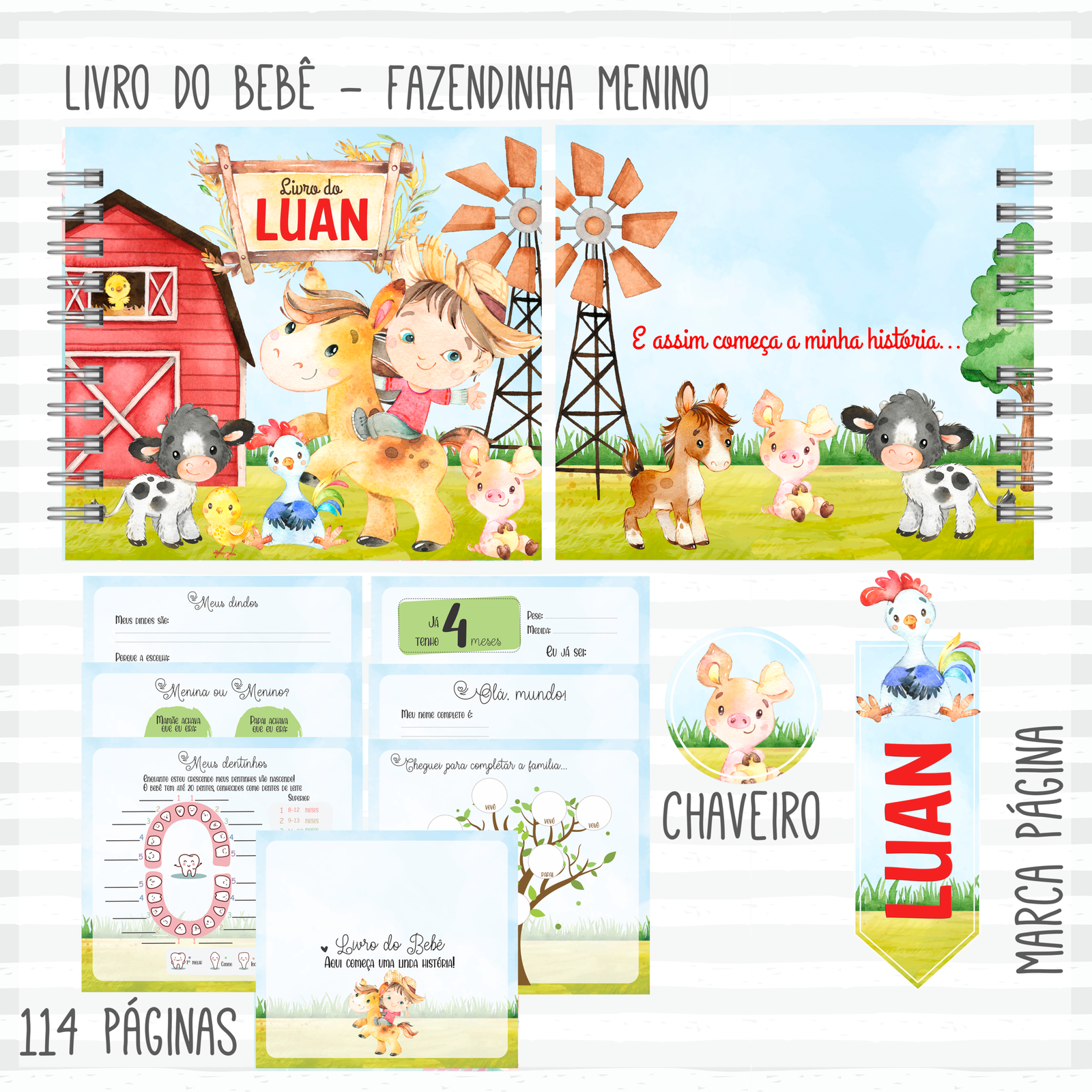 1 - Fazendinha Arquivo Encadernação Baby Fazendinha - Imagem 1