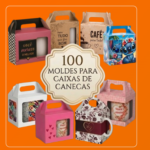 Arquivo Pack Moldes para Caixas Canecas