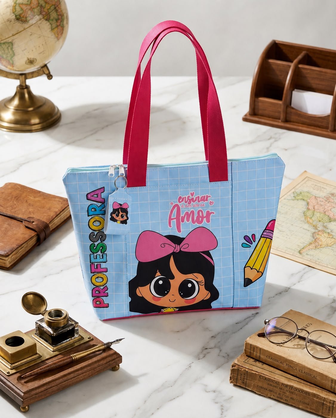 1-Professores - COMBO BOLSA GG + CX DE LEITE COM 10 ARTES FEITA NA A4 Arquivo Dia dos Professores Combo Bolsa GG + Caixa de Leite - Imagem 1