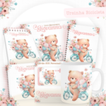 Arquivo Encadernação Baby Ursinha Bicicleta