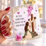 Arquivo Caneca Ah, Jesus! Editável no Canva