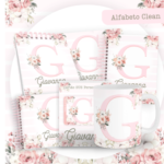 Arquivo Encadernação Baby Alfabeto Floral