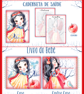 10 - Branca de Neve Arquivo Encadernação Baby Branca de Neve - Imagem 1