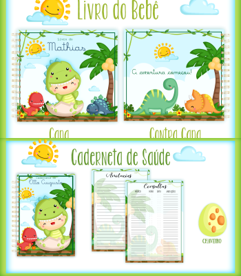 11- DINO BABY Arquivo Encadernação Baby DINO BABY - Imagem 1