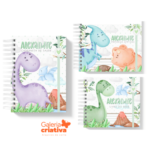 Arquivo Encadernação Baby Dinossauro Aquarela.
