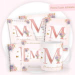 Arquivo Encadernação Baby  Floral Alfabeto