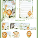 Arquivo Caderno e Etiqueta Escolar SAFARI