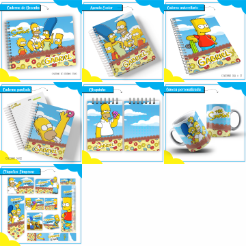 11-SIMPSONS Arquivo Combo Escolar SIMPSONS - Imagem 1