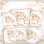 Arquivo Encadernação Baby Arco Íris Boho