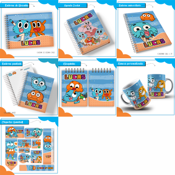 12-GUMBALL Arquivo Combo Escolar GUMBALL - Imagem 1