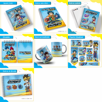 13-Beyblade Arquivo Combo Escolar Beyblade - Imagem 1