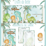 Arquivo Encadernação Baby Dinossauro Aquarela