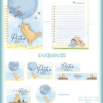 Arquivo Caderno e Etiqueta Escolar URSINHO POOH