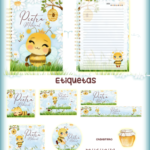 Arquivo Caderno e Etiqueta Escolar ABELHA