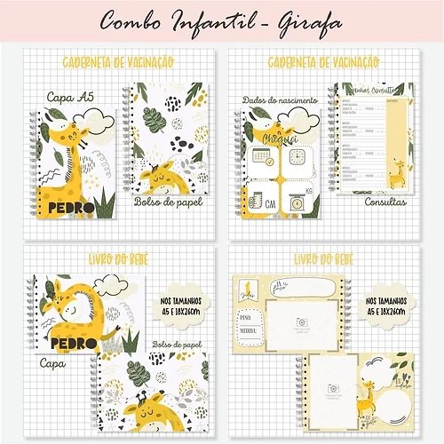 14 - Girafa Arquivo Encadernação Baby Girafa - Imagem 1