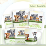 Arquivo Encadernação Baby  Safari Realista