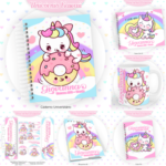 Arquivo Combo Escolar Unicórnio Kawaii