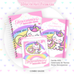 Arquivo Caderneta e Cartão SUS Unicórnio Kawaii