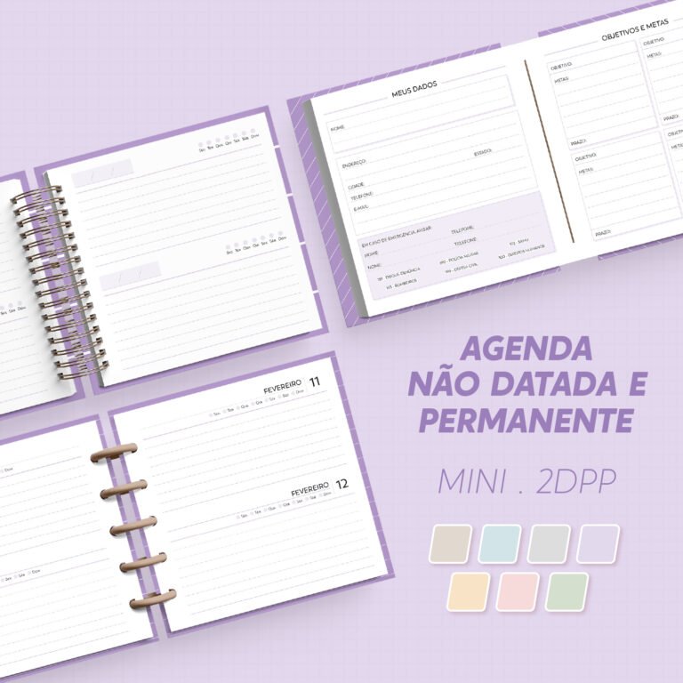 15-Agenda 2DPP - Permanente Não Datada - Mini Arquivo Agenda 2DPP - Permanente Não Datada - Mini - Imagem 1