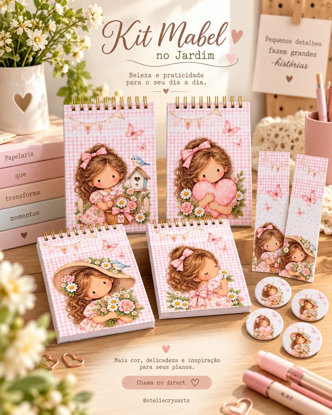15-Kit Mabel no jardim Arquivo Kit Encader. Mabel no Jardim - Imagem 1