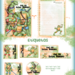 Arquivo Caderno e Etiqueta Escolar TARTARUGAS NINJA
