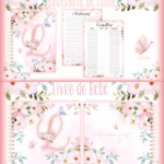 Arquivo Encadernação Baby  FLORAL COM LETRA