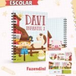 Arquivo Capa e Etiqueta Escolar Fazendinha