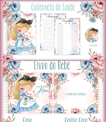 17- Alice no País das Maravilhas Arquivo Encadernação Baby Alice no País das Maravilhas - Imagem 1