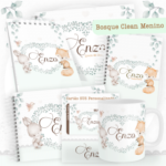 Arquivo Encadernação Baby BOSQUE CLEAN MENINO