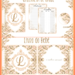 Arquivo Encadernação Baby Floral com Letra