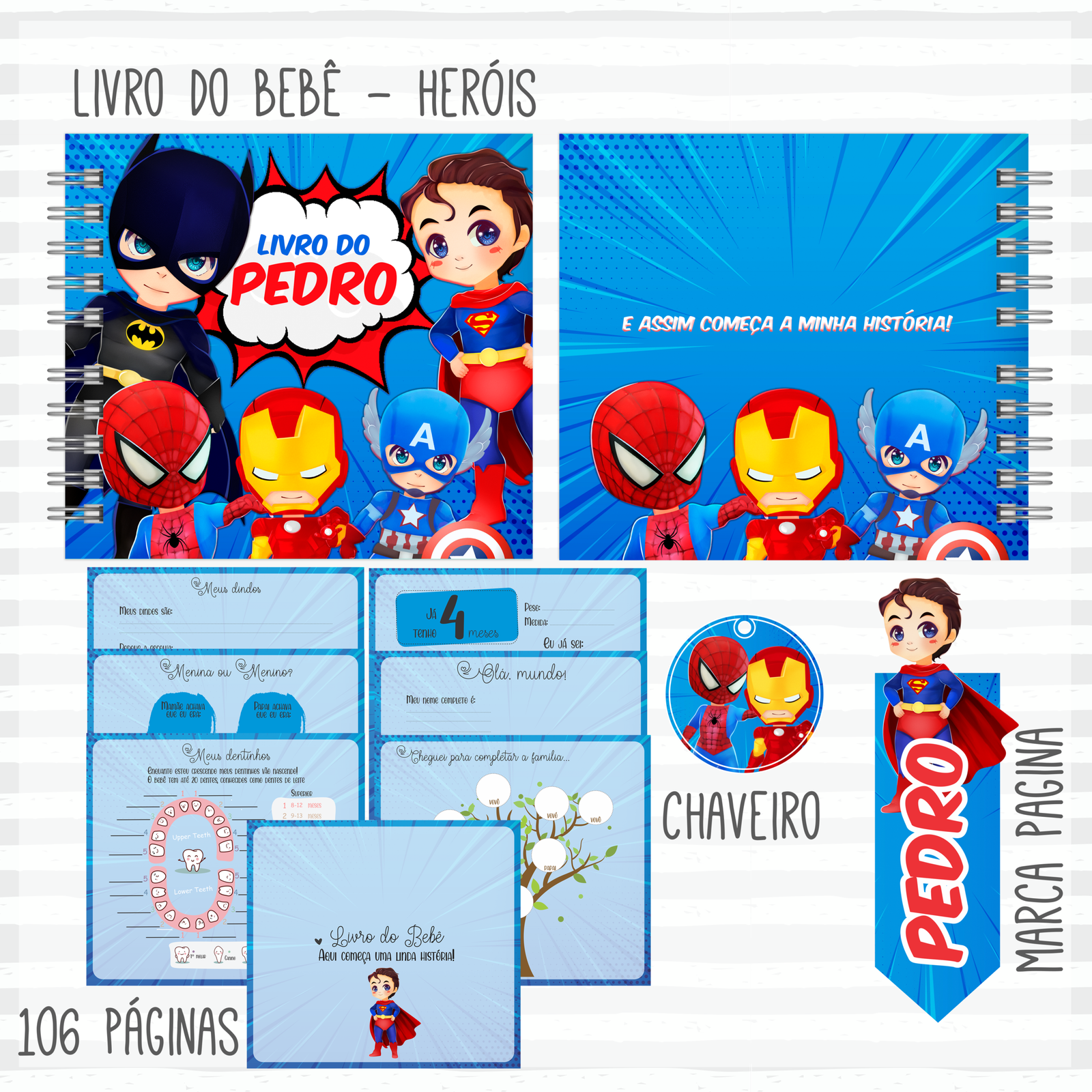 19 - Heróis Arquivo Encadernação Baby Heróis - Imagem 1