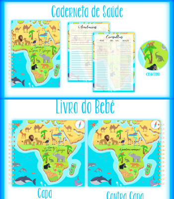 19- Mapa Mundi Arquivo Encadernação Baby Mapa Mundi - Imagem 1