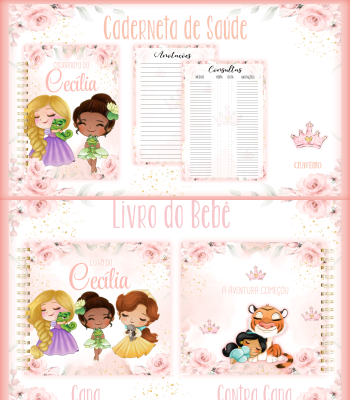 19- PRINCESAS Arquivo Encadernação Baby PRINCESAS - Imagem 1