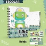 Arquivo Capa e Etiqueta Escolar 19 Robos