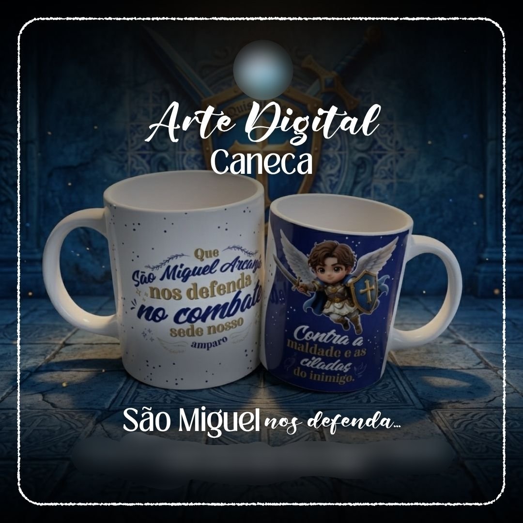 19-SÃO MIGUEL ARCANJO 2026 - Nos Defenda Arquivo Caneca São Miguel - Nos Defenda - Imagem 1