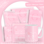 Arquivo Encadernação Baby Safari Minimalista Rosa