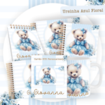 Arquivo Encadernação Baby Ursinha Azul