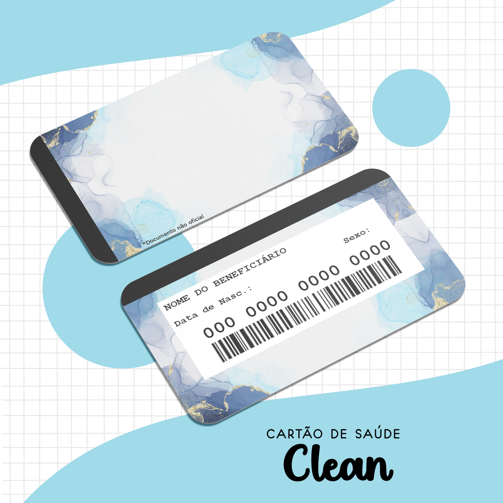 2 - Adulto Clean Azul Arquivo Cartão SUS Adulto Clean Azul - Imagem 1